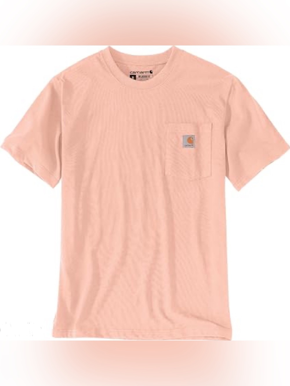 Carhartt heavyweight short-sleeve pocket t-shirt in light peach shade, size Lg